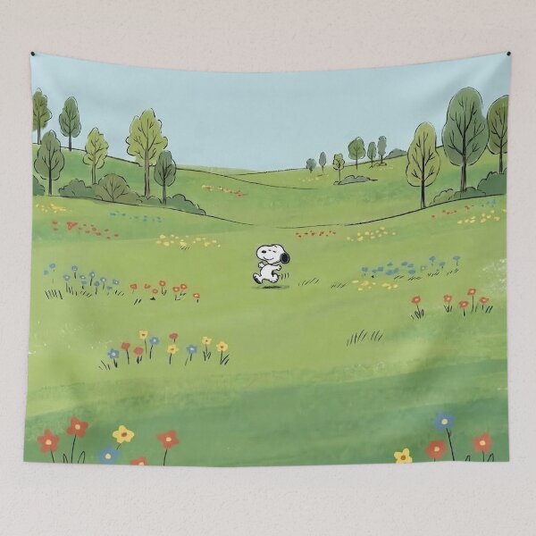 Item preview, Spring Meadow Running Snoopy designed and sold by katekrystal.