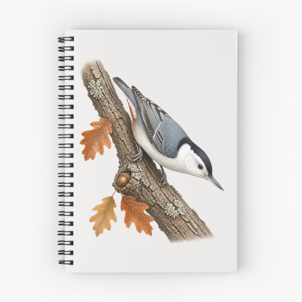 Item preview, White-breasted Nuthatch Vintage Bird Study designed and sold by BloomStudio1.