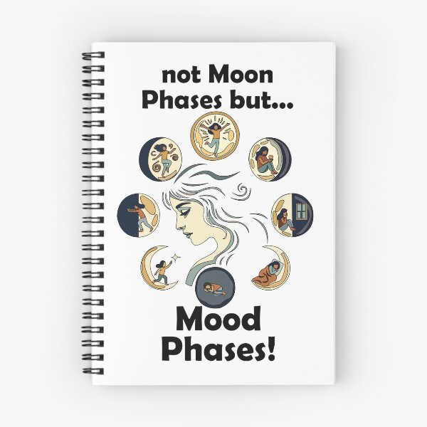 Item preview, Funny Mood Phases Not Moon Phases designed and sold by Nisha Prabhu.