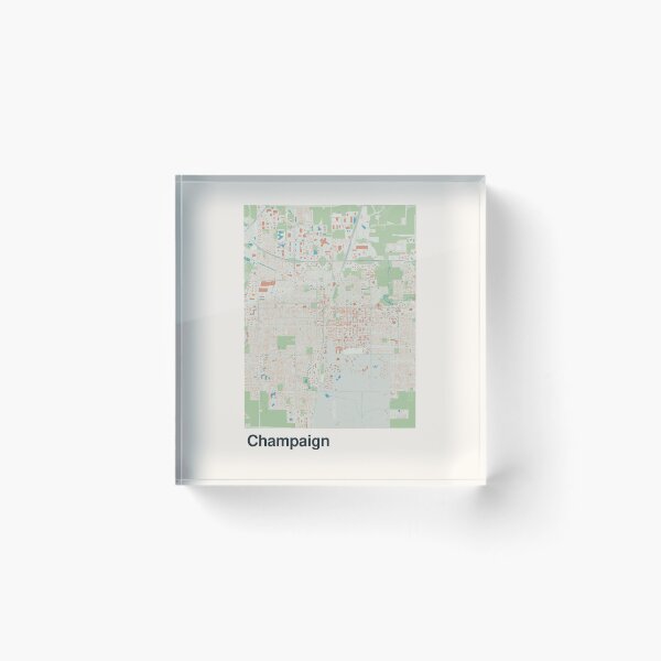 Item preview, Champaign Minimalistic Map Art designed and sold by MapsNerd.