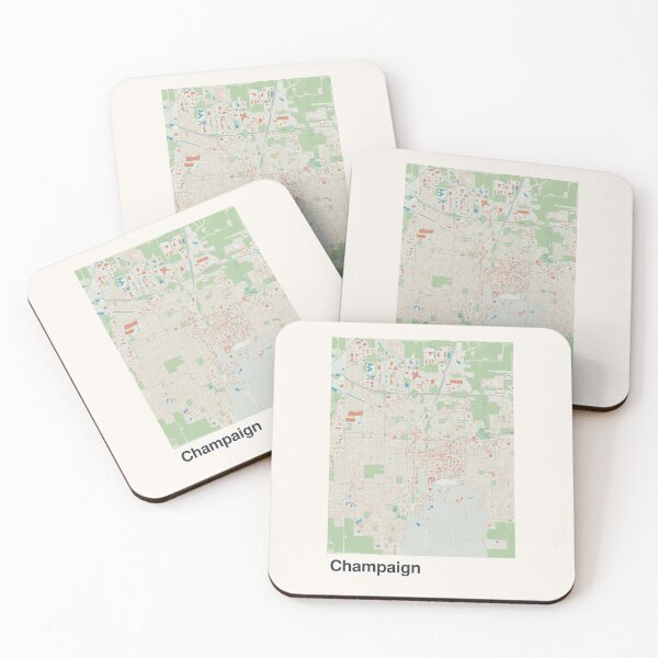 Item preview, Champaign Minimalistic Map Art designed and sold by MapsNerd.