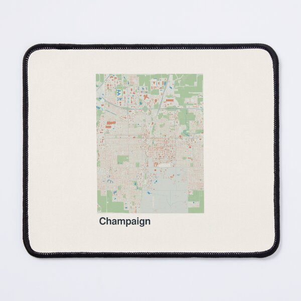 Item preview, Champaign Minimalistic Map Art designed and sold by MapsNerd.