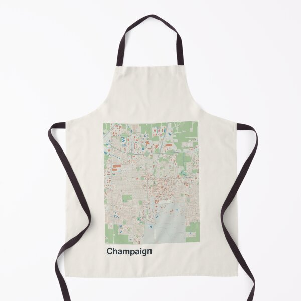 Item preview, Champaign Minimalistic Map Art designed and sold by MapsNerd.