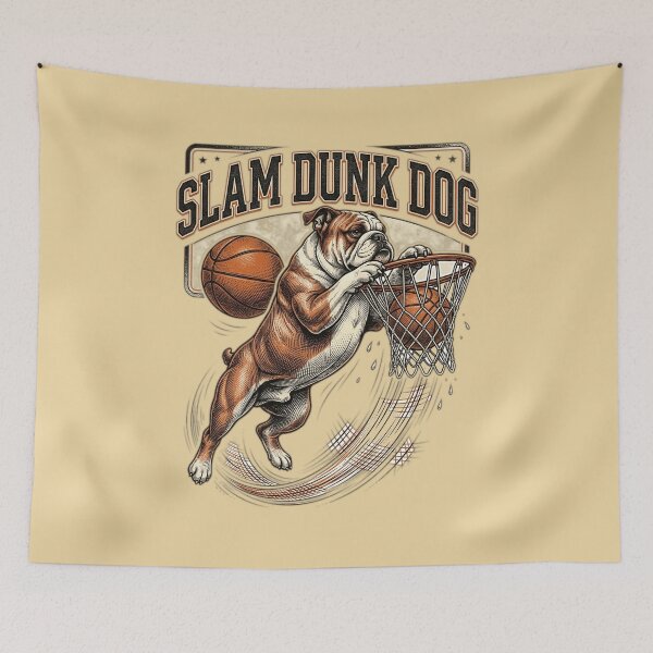 Item preview, Slam Dunk Dog Funny Basketball Dog designed and sold by bluel_evin.