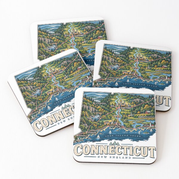Item preview, Vintage Connecticut Travel Souvenir Landmark Gift designed and sold by MichaeIRellov.