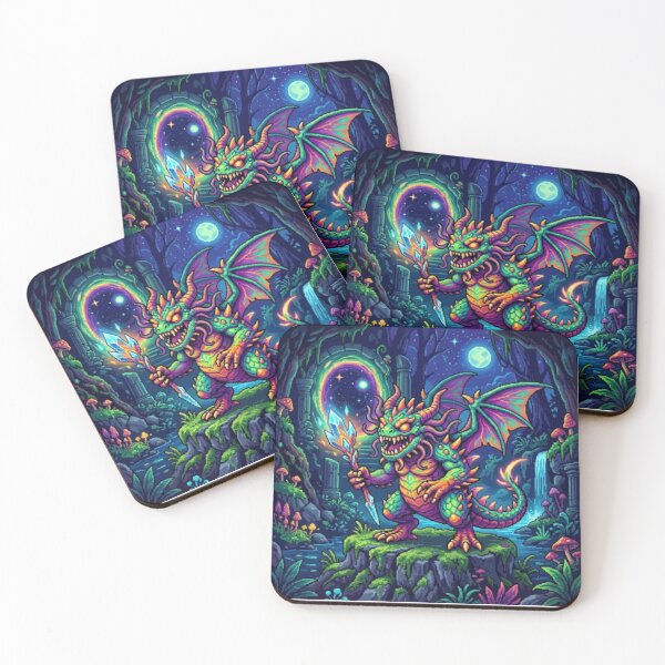 Item preview, Pixel Art Dragon in a Magical Fantasy Dungeon designed and sold by EchoWave11.