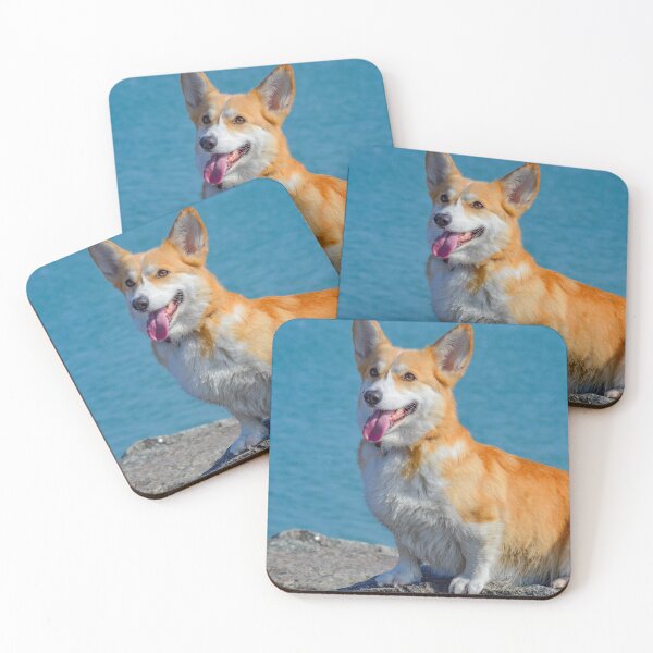 Item preview, Joyful Pembroke Corgi Enjoying Sunny Sea designed and sold by VanGaldo.