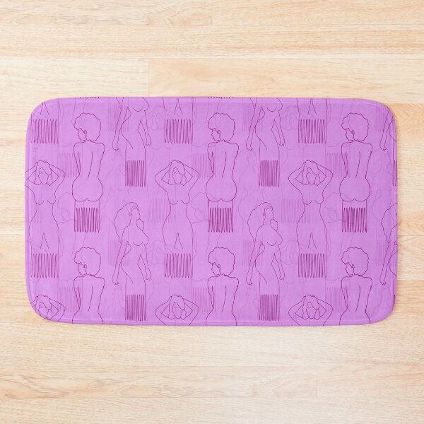 Item preview, Purple woman-shaped comb on pink background designed and sold by Yamy Morrell Art and Design.