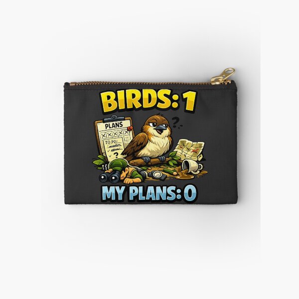 Item preview, Birds: 1 / My Plans: 0 – Funny Birdwatching Cartoon for Birdwatchers designed and sold by stevenwoodcock.