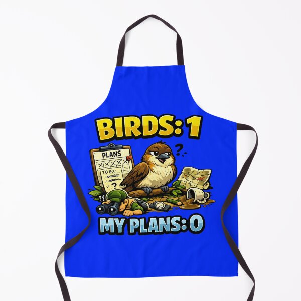 Item preview, Birds: 1 / My Plans: 0 – Funny Birdwatching Cartoon for Birdwatchers designed and sold by stevenwoodcock.