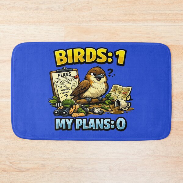 Item preview, Birds: 1 / My Plans: 0 – Funny Birdwatching Cartoon for Birdwatchers designed and sold by stevenwoodcock.