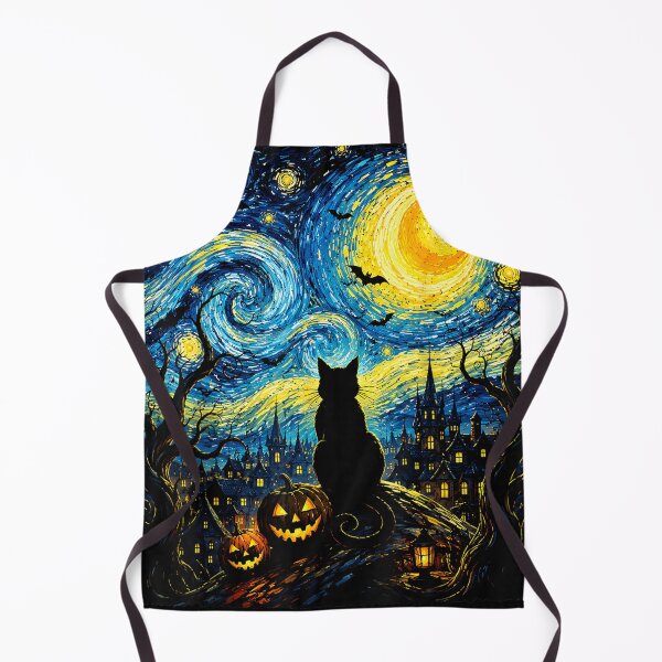 Item preview, Black Cat Starry Night Halloween designed and sold by SenoritaVixyArt.