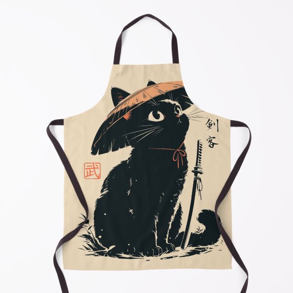 Item preview, Japanese Straw Hat Black Cat Ronin Vintage designed and sold by mustbewhy.