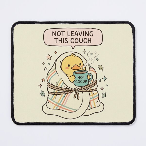 Item preview, Not Leaving This Couch Cute Duck Blanket Art designed and sold by Fine-Arts-Lab.