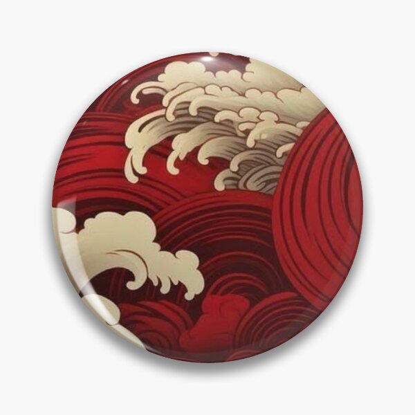 Artikelvorschau, Japanisches Wellenmuster des Roten Meeres — Orientalische Wellenkunst im Vintage-Stil entworfen und verkauft von LYAN-STORE.