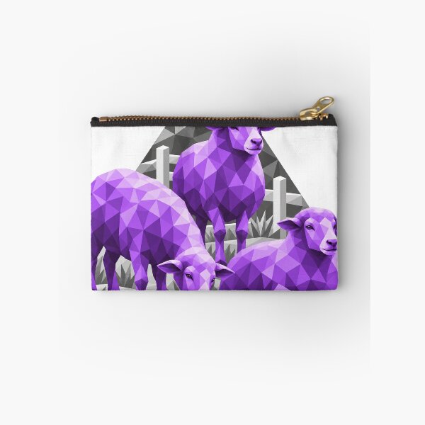 Item preview, Three geometric purple sheep on the farm designed and sold by danart7.