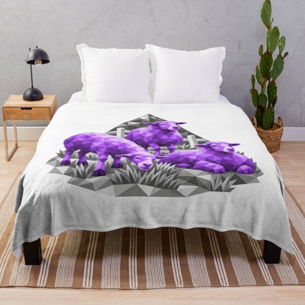 Item preview, Three geometric purple sheep on the farm designed and sold by danart7.