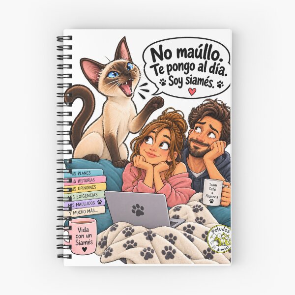 Item preview, Siamese: I don't meow, I'll update you designed and sold by Peludos, Sí gracias.