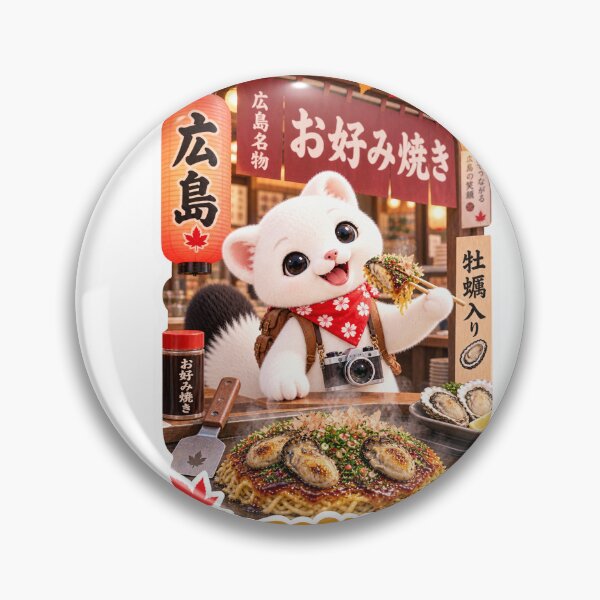 Item preview, Hiroshima Oyster Okonomiyaki with Mofu – Japanese Food Travel Sticker designed and sold by aoisora-kiki55.