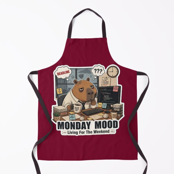Item preview, Monday Mood Office Capybara Funny Work Humor designed and sold by Créative touche .