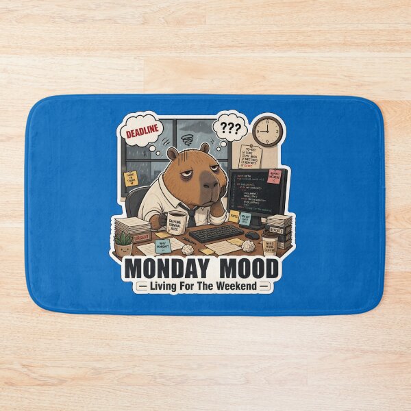 Item preview, Monday Mood Office Capybara Funny Work Humor designed and sold by Créative touche .