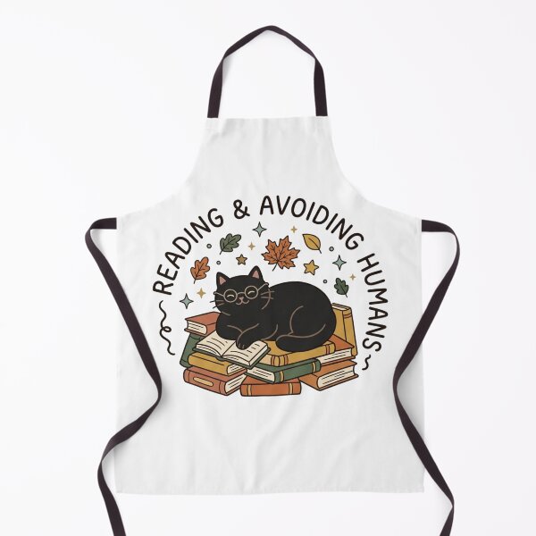 Item preview, Reading And Avoiding Humans Cute Black Cat Book Art designed and sold by Fine-Arts-Lab.