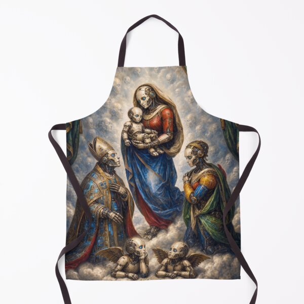 Item preview, The Sistine Cyborg Madonna — Cyber Renaissance Fine Art Poster designed and sold by DMarquiseArt.