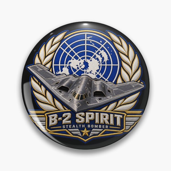 Item preview, B-2 Spirit Stealth Bomber Embroidered Aviation Crest with World Globe Emblem designed and sold by Emoji Emblems.