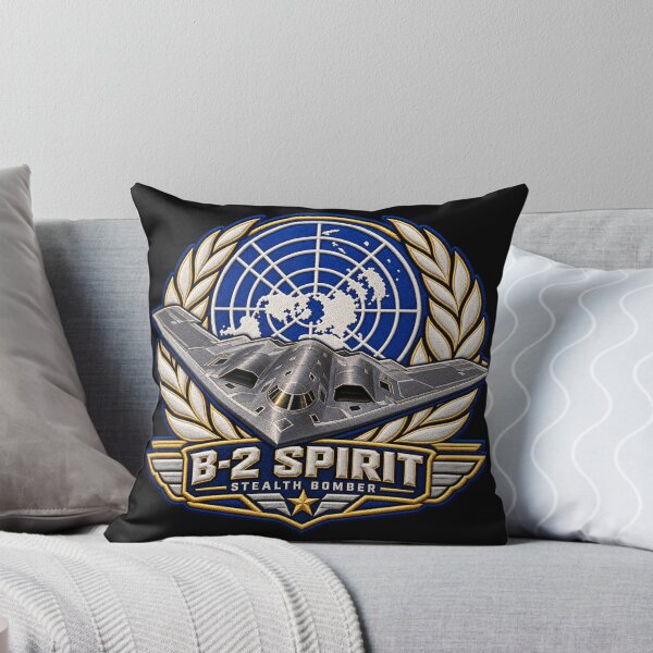 Item preview, B-2 Spirit Stealth Bomber Embroidered Aviation Crest with World Globe Emblem designed and sold by Emoji Emblems.