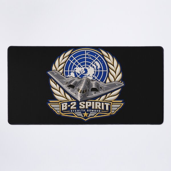 Item preview, B-2 Spirit Stealth Bomber Embroidered Aviation Crest with World Globe Emblem designed and sold by Emoji Emblems.