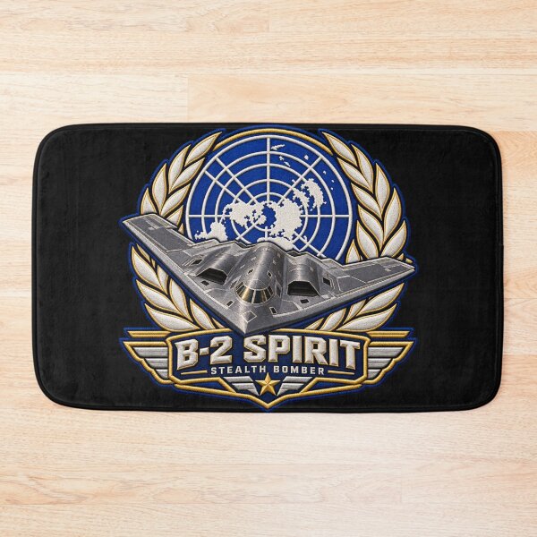 Item preview, B-2 Spirit Stealth Bomber Embroidered Aviation Crest with World Globe Emblem designed and sold by Emoji Emblems.
