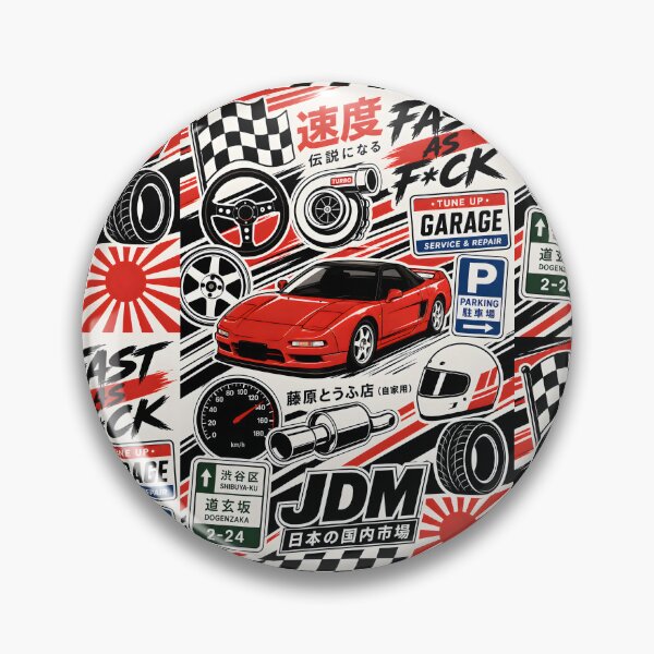 Item preview, Retro Japanese NSX Racing Garage Art designed and sold by Arslyarts.