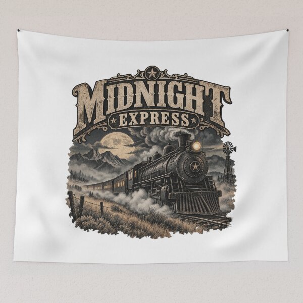 Item preview, Nighttime Ghost Train designed and sold by CleanLine Studio.