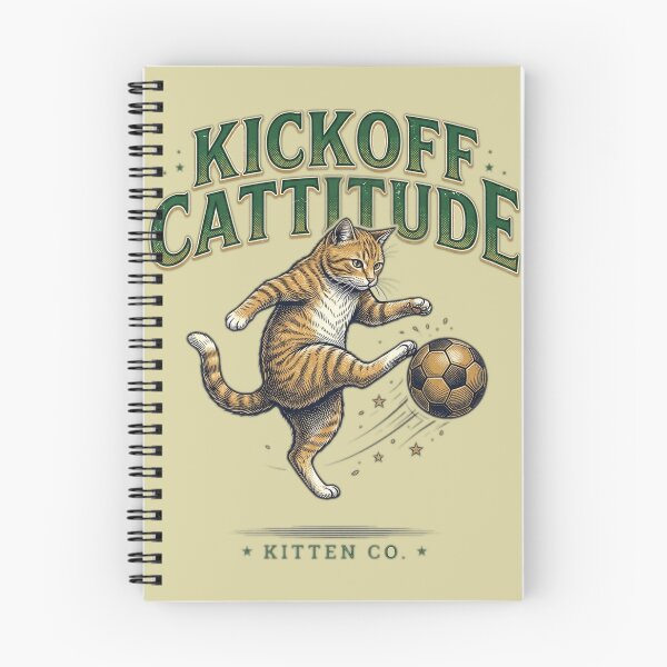 Item preview, Kickoff Cattitude Funny Soccer Cat designed and sold by FurRealStudioCo.
