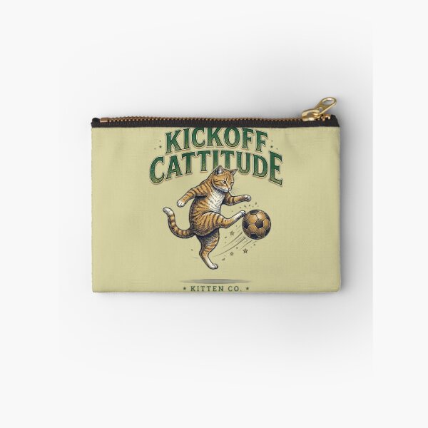 Item preview, Kickoff Cattitude Funny Soccer Cat designed and sold by FurRealStudioCo.