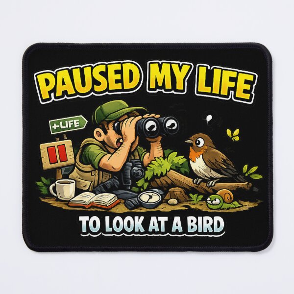 Item preview, Paused My Life to Look at a Bird – Funny Birdwatching Cartoon for Birdwatchers designed and sold by stevenwoodcock.