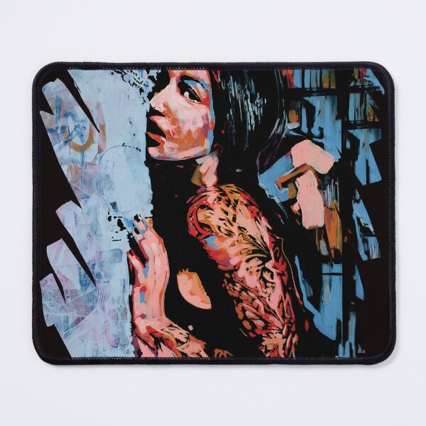Item preview, Handmade Acrylic Tattooed Girl Portrait - Urban Muse designed and sold by supernikol.