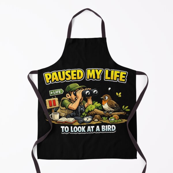 Item preview, Paused My Life to Look at a Bird – Funny Birdwatching Cartoon for Birdwatchers designed and sold by stevenwoodcock.