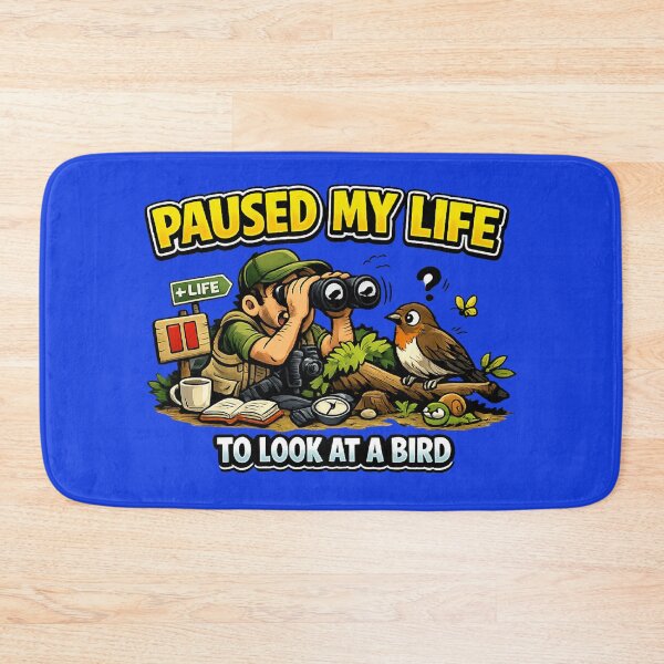Item preview, Paused My Life to Look at a Bird – Funny Birdwatching Cartoon for Birdwatchers designed and sold by stevenwoodcock.