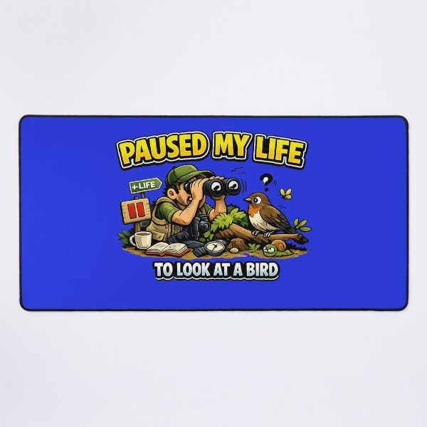 Item preview, Paused My Life to Look at a Bird – Funny Birdwatching Cartoon for Birdwatchers designed and sold by stevenwoodcock.