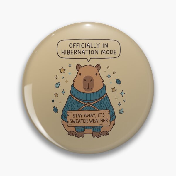 Item preview, Officially In Hibernation Mode Cute Capybara Sweater Weather Art designed and sold by Fine-Arts-Lab.