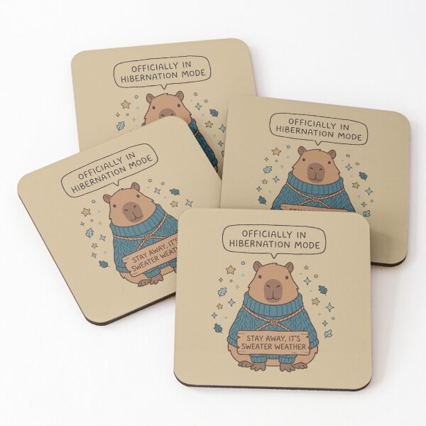Item preview, Officially In Hibernation Mode Cute Capybara Sweater Weather Art designed and sold by Fine-Arts-Lab.