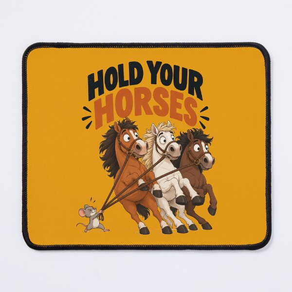 Item preview, Hold Your Horses – Funny Mouse & Horses designed and sold by Furflix.