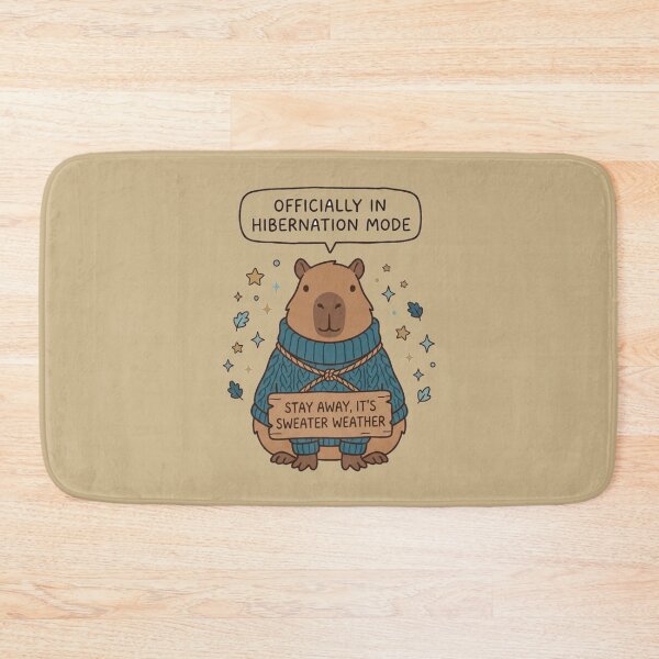 Item preview, Officially In Hibernation Mode Cute Capybara Sweater Weather Art designed and sold by Fine-Arts-Lab.