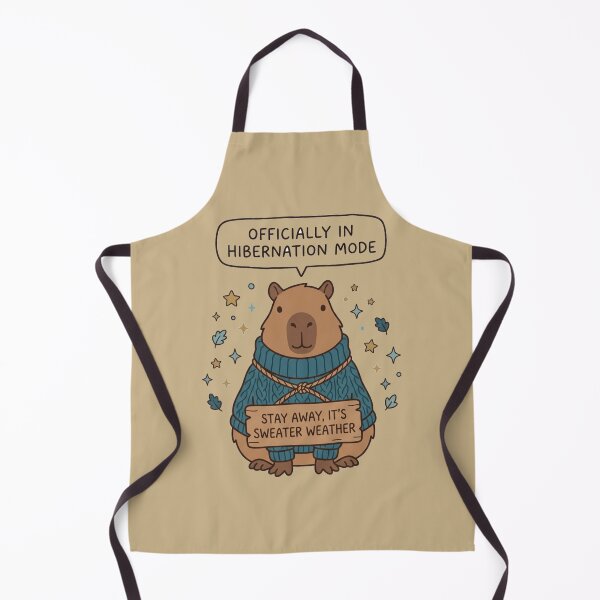 Item preview, Officially In Hibernation Mode Cute Capybara Sweater Weather Art designed and sold by Fine-Arts-Lab.