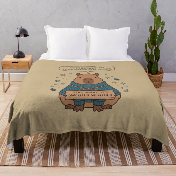 Item preview, Officially In Hibernation Mode Cute Capybara Sweater Weather Art designed and sold by Fine-Arts-Lab.