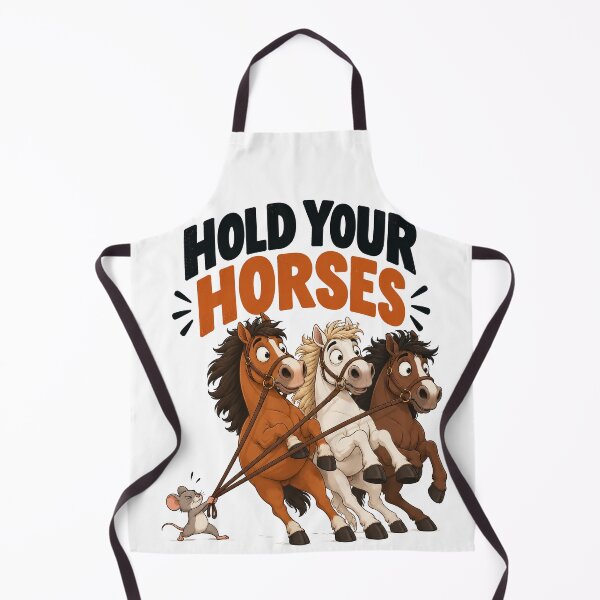 Item preview, Hold Your Horses – Funny Mouse & Horses designed and sold by Furflix.