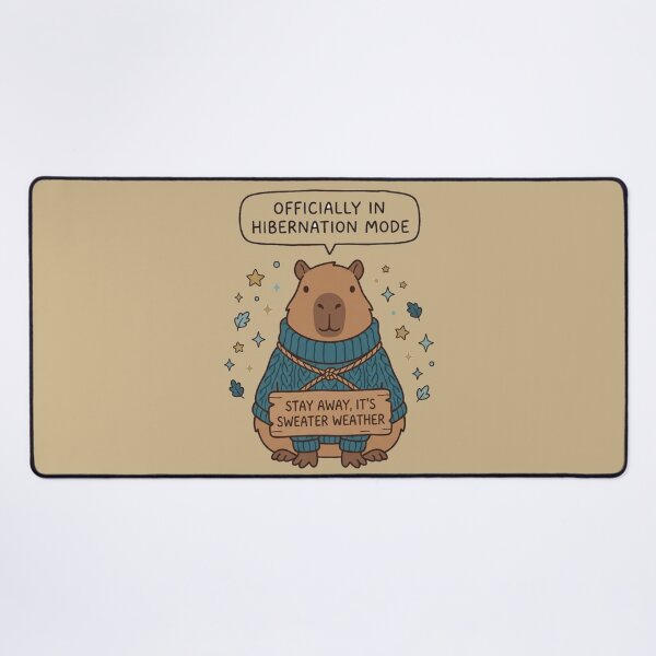 Item preview, Officially In Hibernation Mode Cute Capybara Sweater Weather Art designed and sold by Fine-Arts-Lab.