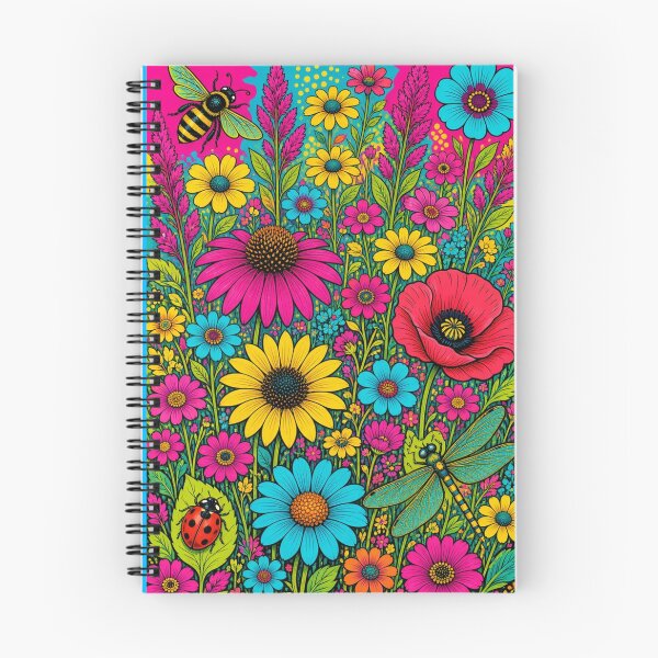 Item preview, Vibrant Pop Folk Art Flower Meadow Wall Art designed and sold by Nexus Space.
