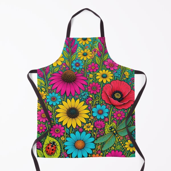 Item preview, Vibrant Pop Folk Art Flower Meadow Wall Art designed and sold by Nexus Space.